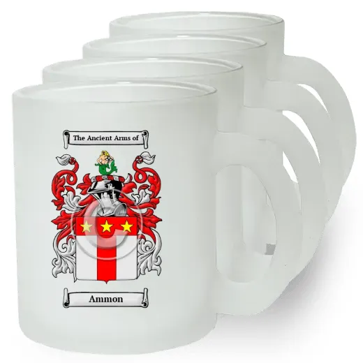 Ammon Set of 4 Frosted Glass Mugs