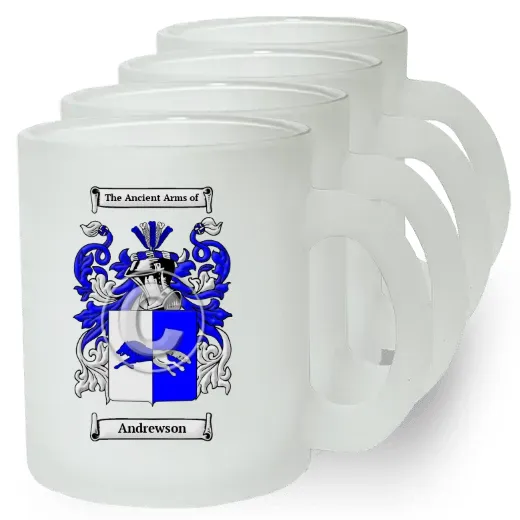 Andrewson Set of 4 Frosted Glass Mugs