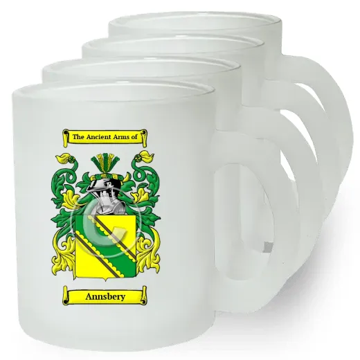 Annsbery Set of 4 Frosted Glass Mugs