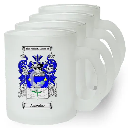 Antonino Set of 4 Frosted Glass Mugs