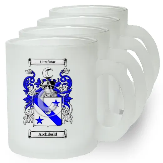 Archibald Set of 4 Frosted Glass Mugs