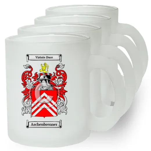 Aschenbrenner Set of 4 Frosted Glass Mugs