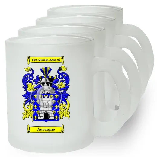 Auvergne Set of 4 Frosted Glass Mugs
