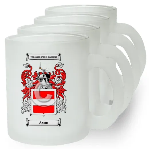 Axon Set of 4 Frosted Glass Mugs