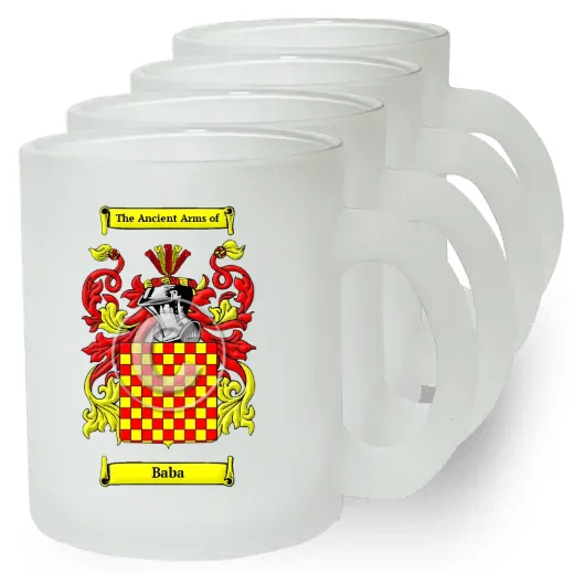 Baba Set of 4 Frosted Glass Mugs