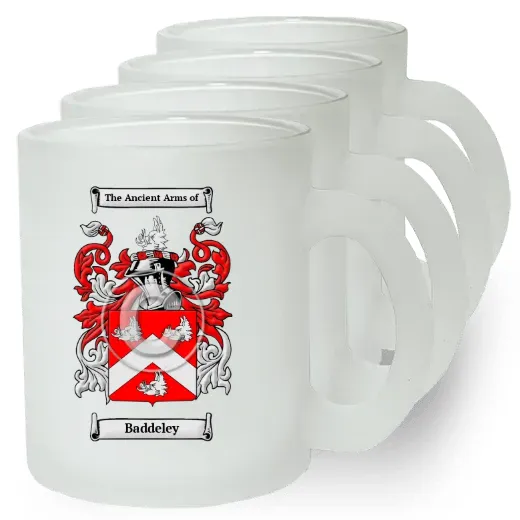 Baddeley Set of 4 Frosted Glass Mugs