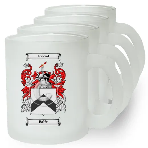Balfe Set of 4 Frosted Glass Mugs
