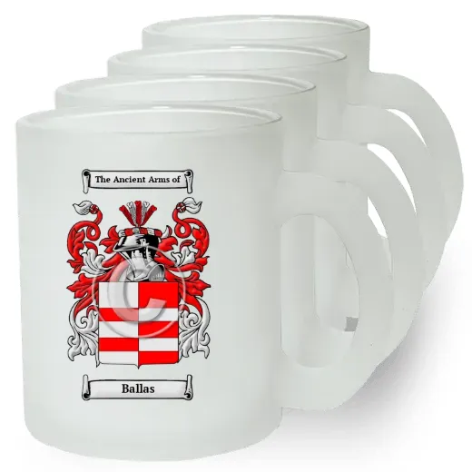 Ballas Set of 4 Frosted Glass Mugs