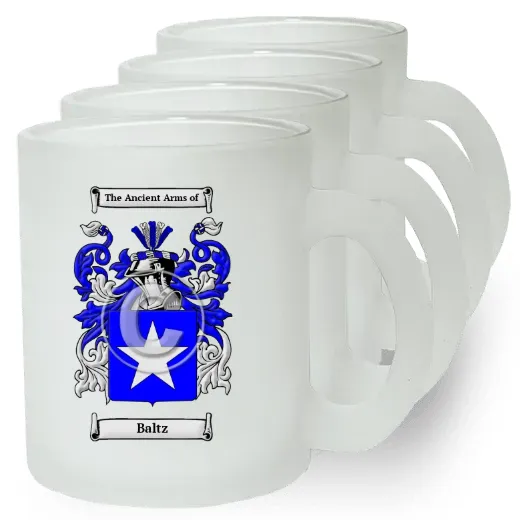 Baltz Set of 4 Frosted Glass Mugs