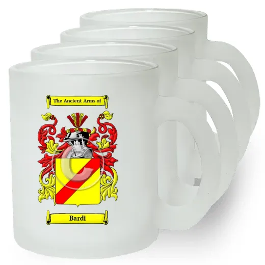 Bardi Set of 4 Frosted Glass Mugs