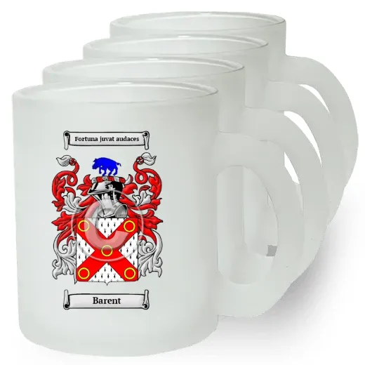 Barent Set of 4 Frosted Glass Mugs