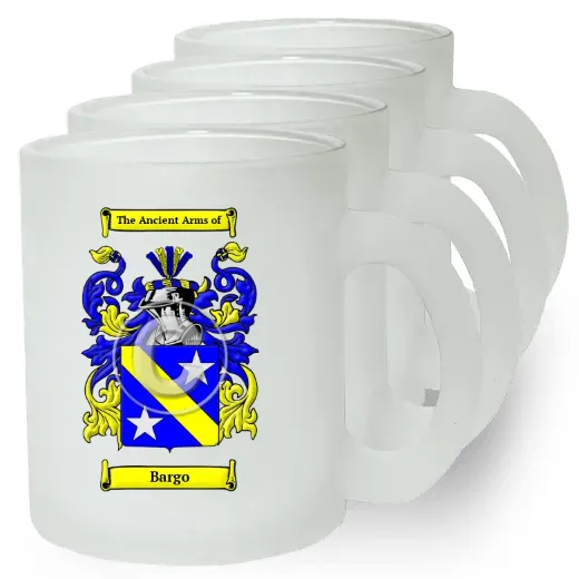 Bargo Set of 4 Frosted Glass Mugs