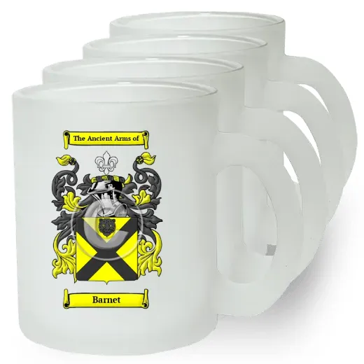 Barnet Set of 4 Frosted Glass Mugs