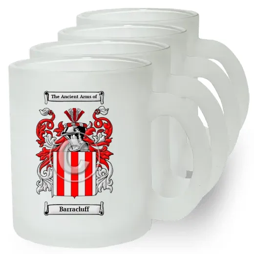Barracluff Set of 4 Frosted Glass Mugs