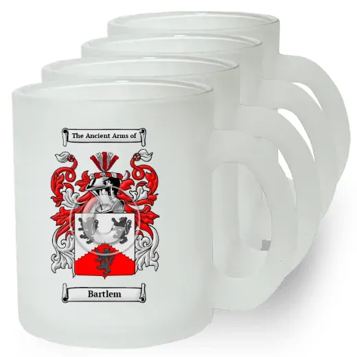 Bartlem Set of 4 Frosted Glass Mugs