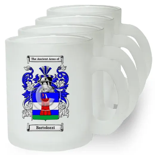 Bartolozzi Set of 4 Frosted Glass Mugs