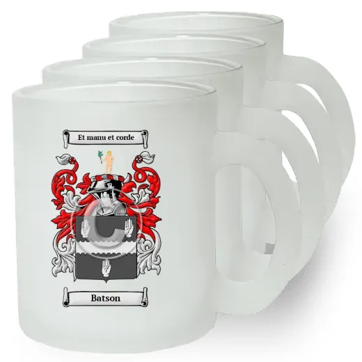 Batson Set of 4 Frosted Glass Mugs
