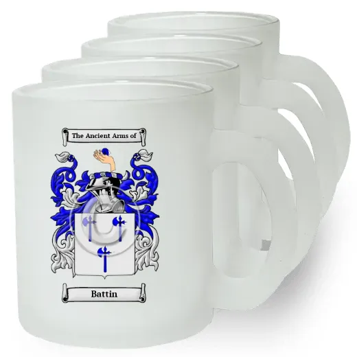 Battin Set of 4 Frosted Glass Mugs