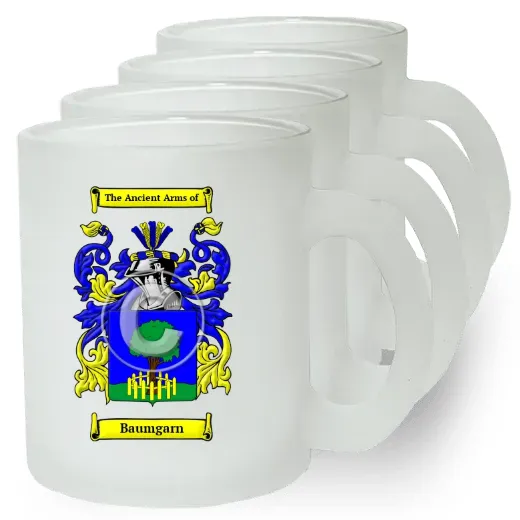 Baumgarn Set of 4 Frosted Glass Mugs