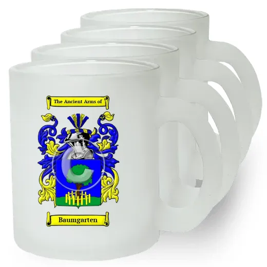 Baumgarten Set of 4 Frosted Glass Mugs