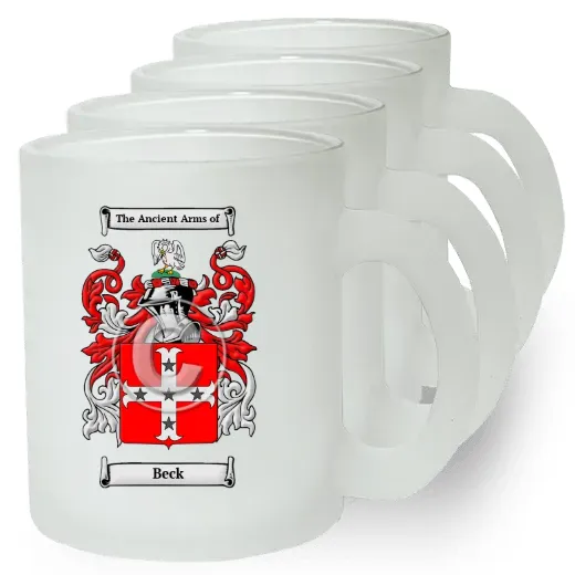 Beck Set of 4 Frosted Glass Mugs