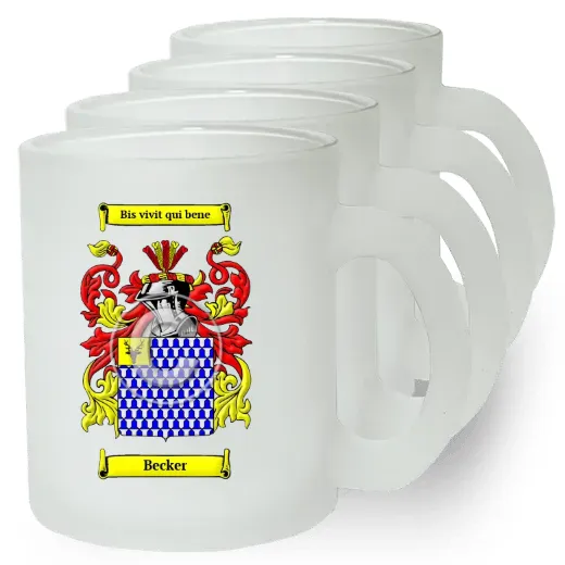 Becker Set of 4 Frosted Glass Mugs
