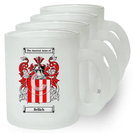 Bellich Set of 4 Frosted Glass Mugs