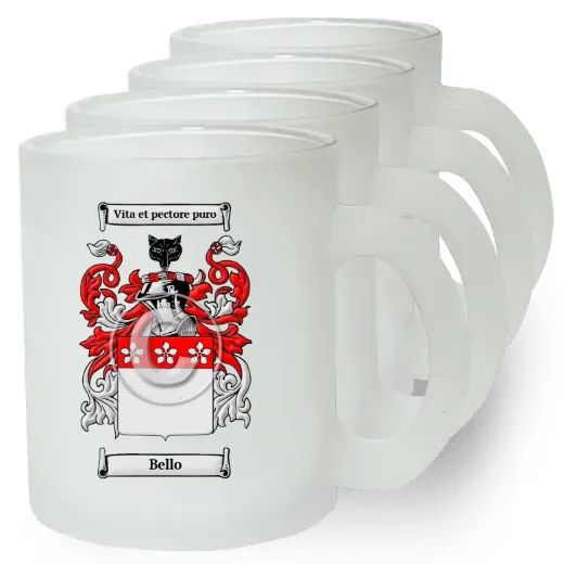 Bello Set of 4 Frosted Glass Mugs