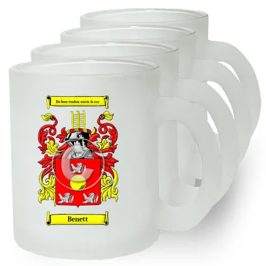 Benett Set of 4 Frosted Glass Mugs