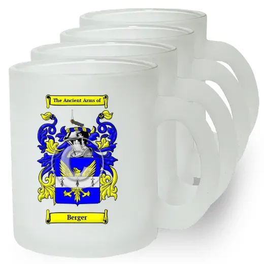 Berger Set of 4 Frosted Glass Mugs