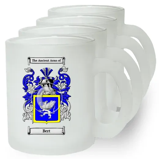 Bert Set of 4 Frosted Glass Mugs