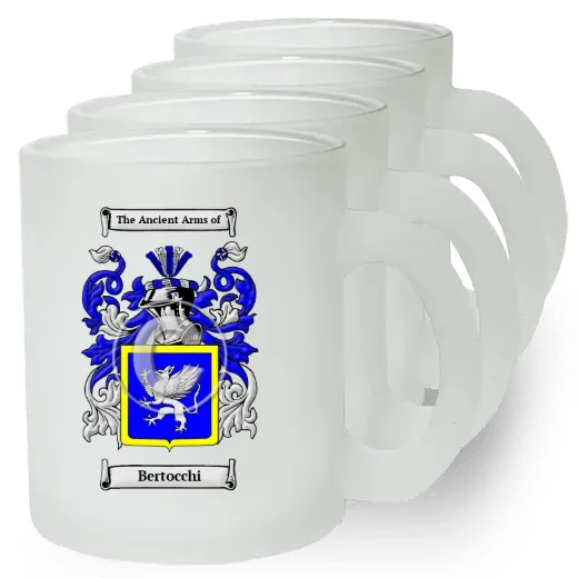 Bertocchi Set of 4 Frosted Glass Mugs