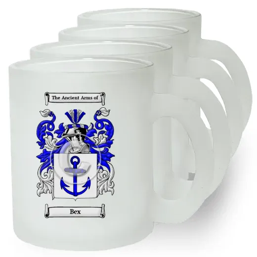 Bex Set of 4 Frosted Glass Mugs