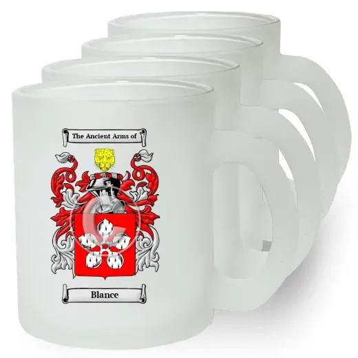 Blance Set of 4 Frosted Glass Mugs