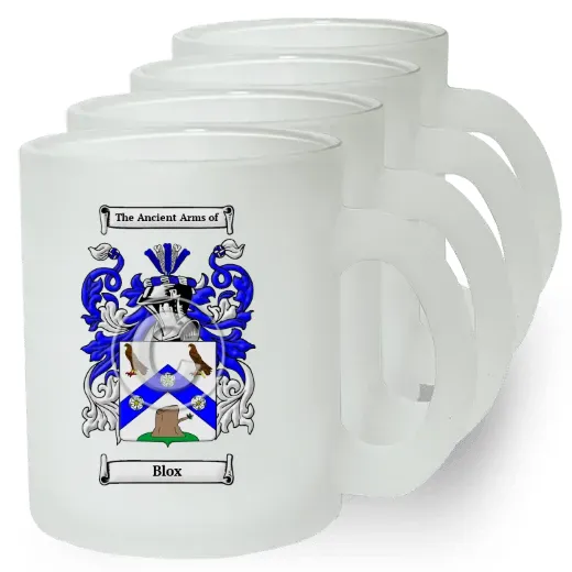 Blox Set of 4 Frosted Glass Mugs
