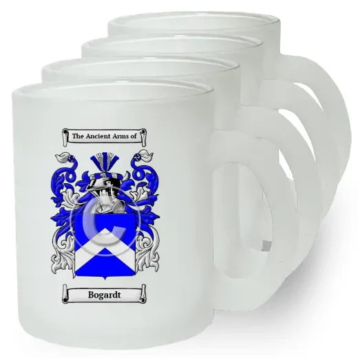 Bogardt Set of 4 Frosted Glass Mugs