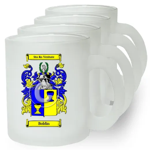 Boldin Set of 4 Frosted Glass Mugs