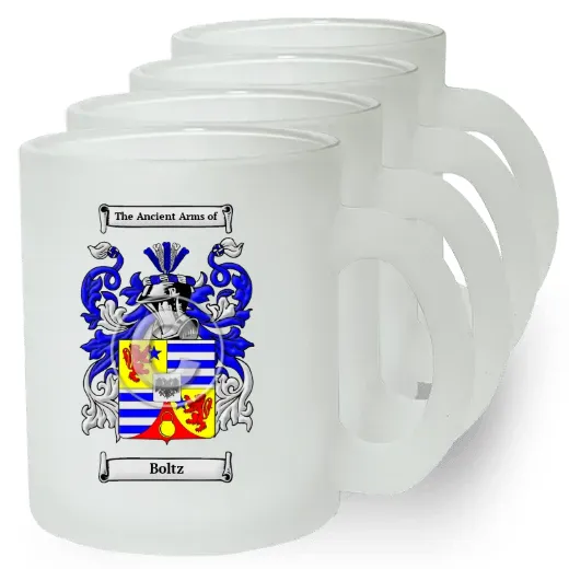 Boltz Set of 4 Frosted Glass Mugs