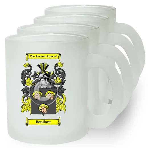 Bonifant Set of 4 Frosted Glass Mugs