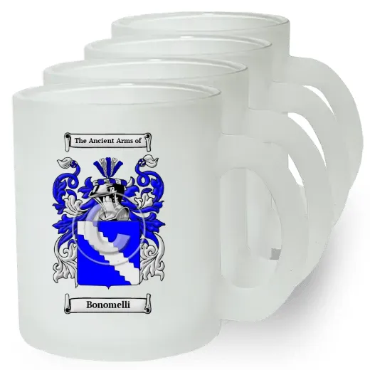 Bonomelli Set of 4 Frosted Glass Mugs