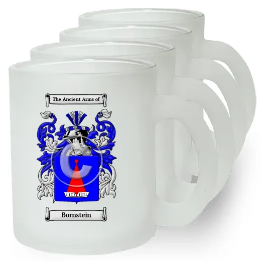 Bornstein Set of 4 Frosted Glass Mugs