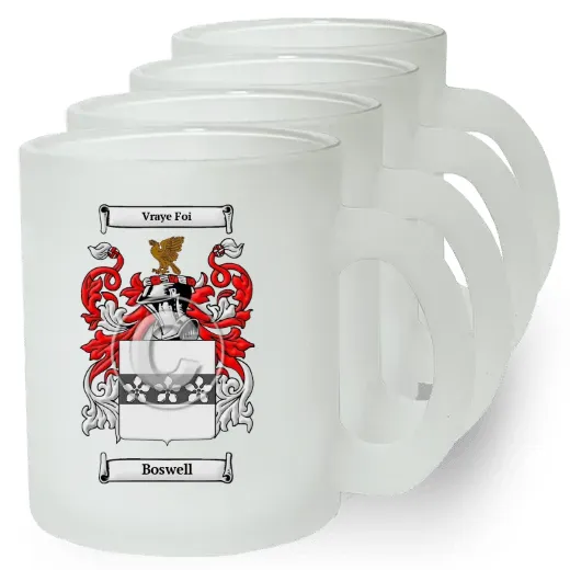 Boswell Set of 4 Frosted Glass Mugs