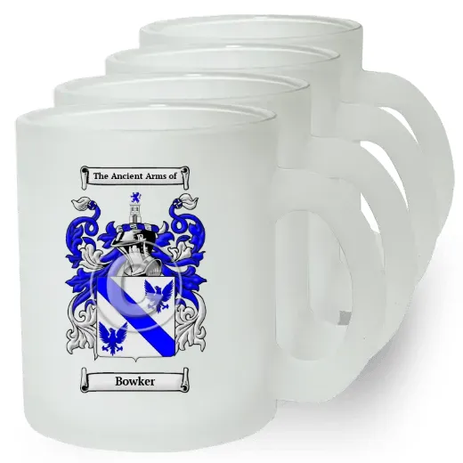Bowker Set of 4 Frosted Glass Mugs