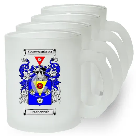Brachenrish Set of 4 Frosted Glass Mugs