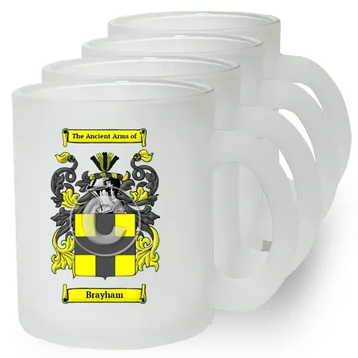 Brayham Set of 4 Frosted Glass Mugs