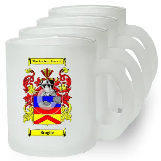 Broglie Set of 4 Frosted Glass Mugs