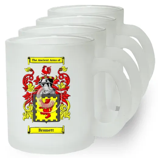 Brumett Set of 4 Frosted Glass Mugs