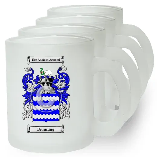 Brunning Set of 4 Frosted Glass Mugs