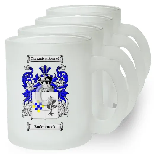 Budenbrock Set of 4 Frosted Glass Mugs