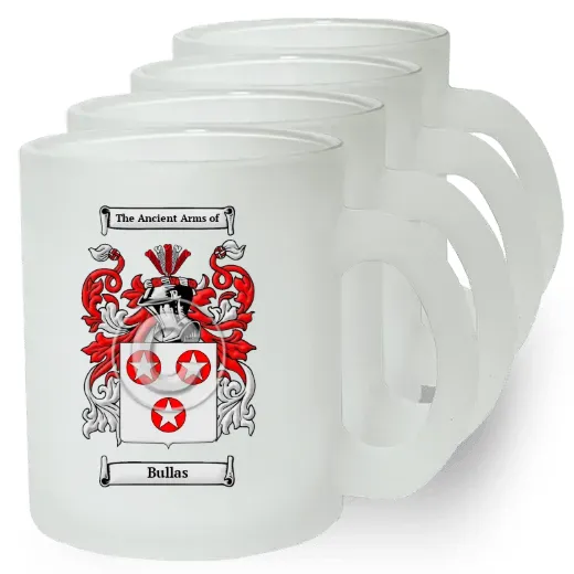 Bullas Set of 4 Frosted Glass Mugs